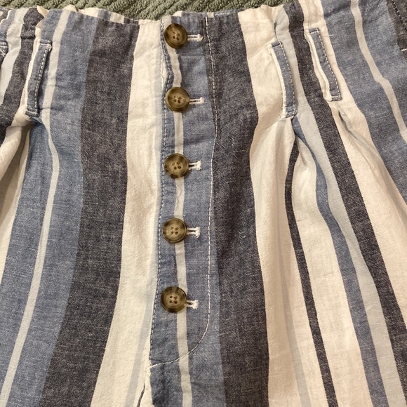 Abercrombie & Fitch stripes high waist Mom Shorts large - Picture 2 of 8